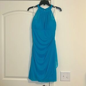 NWT David's Bridal Malibu Sleeveless Built In Bra Short Dress Size 8 NWT